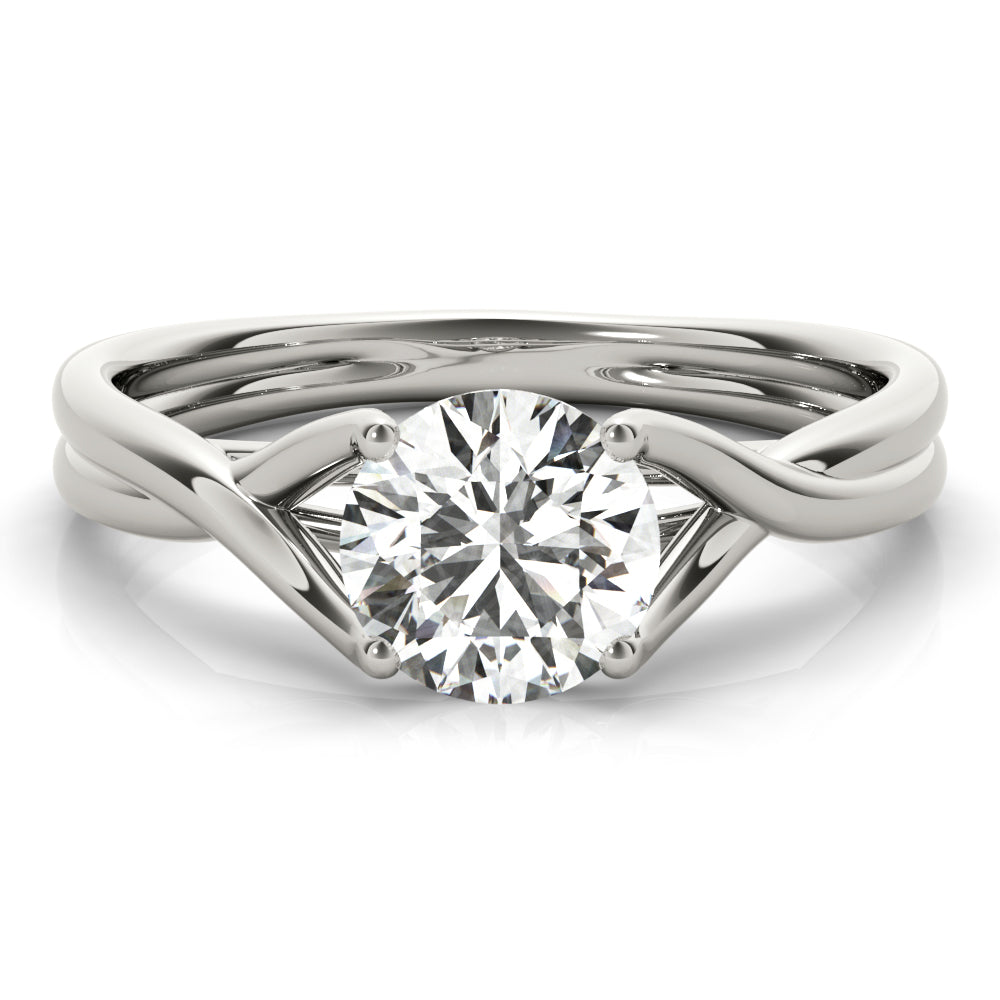 Amara Round Diamond Solitaire Engagement Ring-VIRABYANI